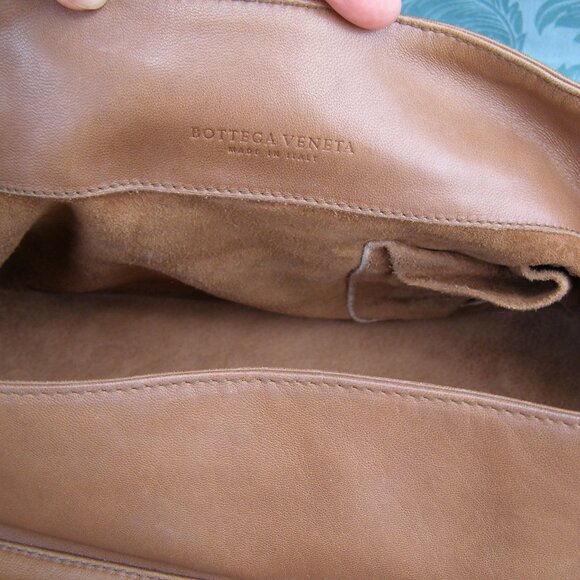 Bottega Veneta Intrecciato Cognac Leather Shoulder Bag - Picture 14 of 16